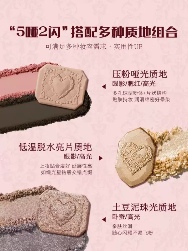 【520告白季】花知晓草莓丘比特面部综合盘腮红眼影高光旗舰店
