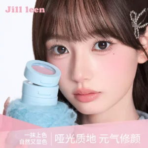 O1CN01M3GpYn1oTYyLx8xzV_4611686018427387338-0-item_pic.jpg_q50.jpg_.webp JILLLEEN单色柔雾腮红盘高光修容女蜜桃腮蓝腮紫哑光提亮膨胀色
